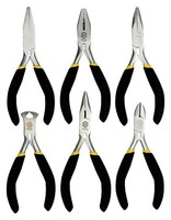 Kombizange Seitenschneider Flachrundzange Spitzzange Mini Zangen Set 6-Tlg