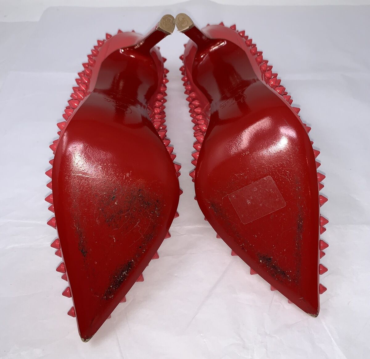 CHRISTIAN LOUBOUTIN Heels Patent Spikes Pigalle 120 Pumps 40.5 Pink  AUTHENTIC