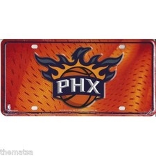 PHOENIX SUNS TEAM LOGO NBA BASKETBALL METAL LICENSE PLATE MADE IN USA