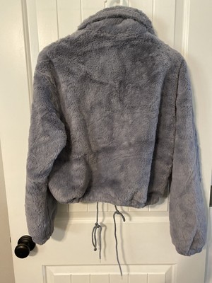 cropped fur bomber