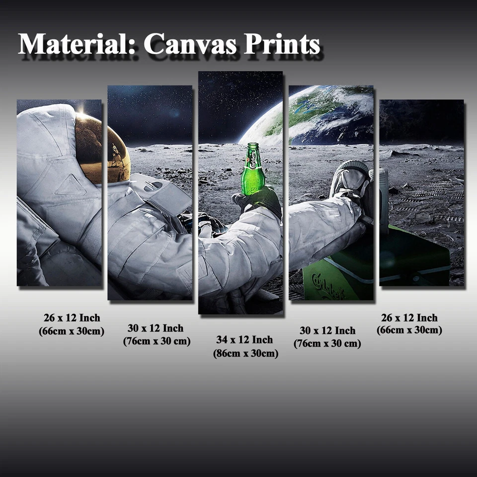 World Map Set Of 5 Pcs Puzzle Thin Canvas Poster Art Home Bar Wall Decor 19 - Image 3 of 4