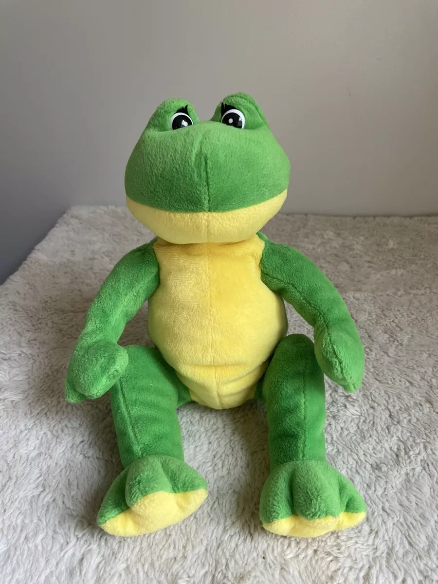 GUND Frog Flash Soft Toy Green Yellow Belly Plush Bean Bag Stuffed Animal  Toad