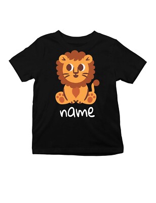 Kids Lion T-Shirt - Personalised With Your Own Name - Great Gift