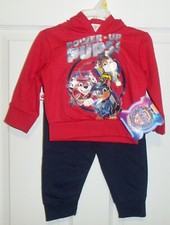 Nickelodeon Paw Patrol Boys Hooded Jogger Pant Set Size 12 months NEW