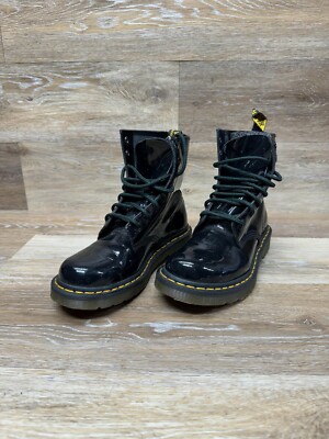 Martens Black Patent Leather 1460 Combat Boot Women's Size