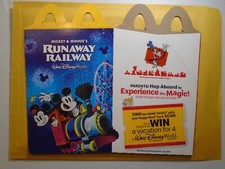 McDONALDS HAPPY MEAL TOYS, DISNEY RAILWAY  DISNEY RAILWAY HAPPY MEAL BOX  
