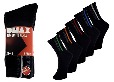 DMAX MEGA-Sonderposten 20 Paar Allrounder Arbeitssocken Schwarz in 39-42