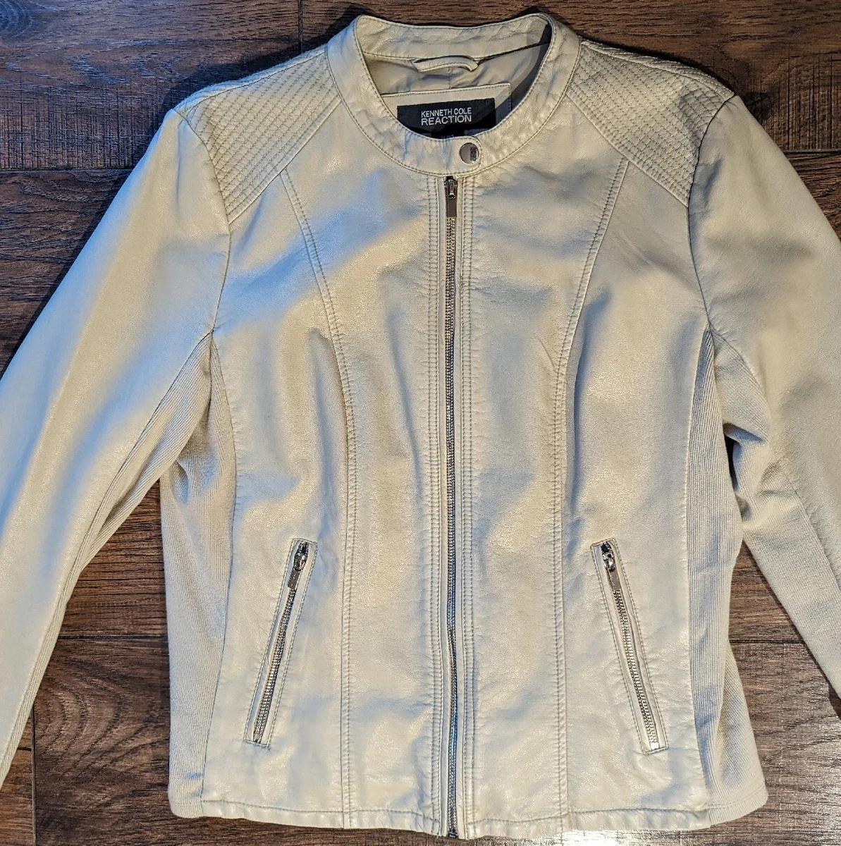 Kenneth cole reaction faux leather jacket womens cheap