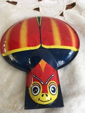 Vintage Tin Litho Noise Maker Clicker Happy Bug Japanese Beetle Made In Japan