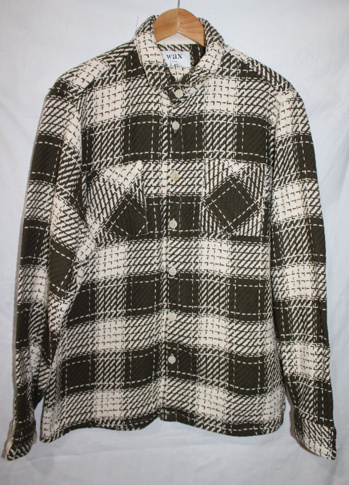 WAX LONDON Olive Whiting Beatnik Overshirt Button-Up XL NWT