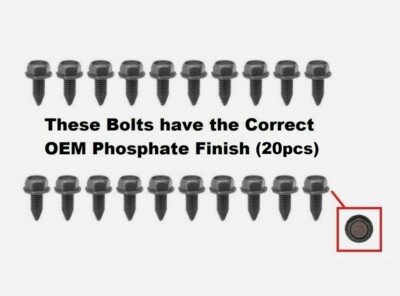 (20pcs) FENDER BOLT KIT FOR CLASSIC GM CHEVY PONTIAC BUICK CADDY OLDSMOBILE ETC