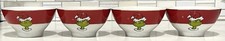 Set of 4 Grinch With Tree Bowls 5.5” Red Stripe Christmas Zrike 2023