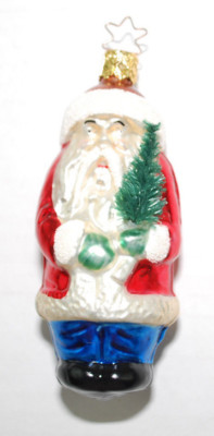 Hand Blown Glass Christmas Tree Ornament Old Time Santa Claus Made ...