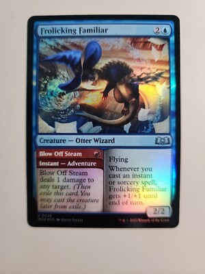 MTG Frolicking Familiar/Blow Off Steam Wilds of Eldraine 0226 Foil Uncommon  | eBay