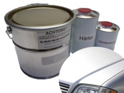 1 Liter Set 2K Autolack Mercedes 9744 Silber Metallic kein Klarlack Lackpoint $
