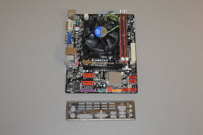 Biostar H61MGC Motherboard Combo i3-2100 Dual Core HT 3.1GHz 8GB DDR3 IO Shield