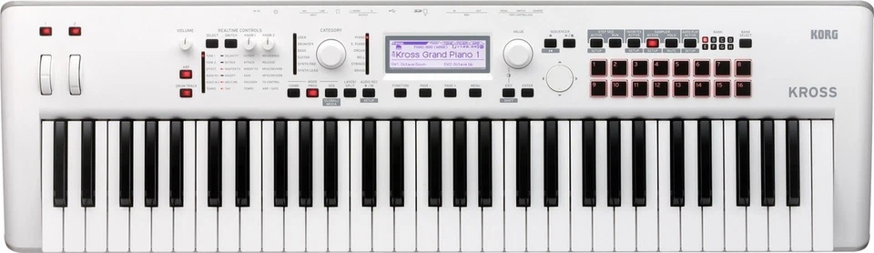 KORG KROSS2-61-SC White limited Color Keyboard Synthesizer 61-Key with Case - Image 2 of 4