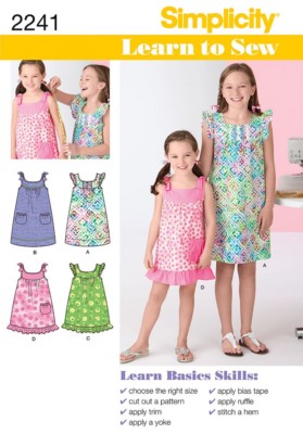 Simplicity Kinder Easy Learn to Sew Schnittmuster 2241 Kleider (Simplicit...