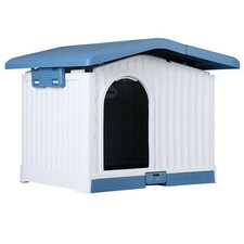 34.6''L Plastic Dog House with Liftable Roof All Weather Resistant Pet Dog House