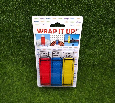Airhead ''Wrap It Up'' Hook & Loop Wraps 3-Pack- Red, Yellow & Blue - WR-123