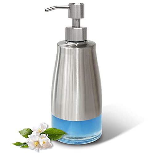 Soap Dispenser Dish Soap Dispenser Stainless Steel Glass Bottle Soap Dispenser F-image