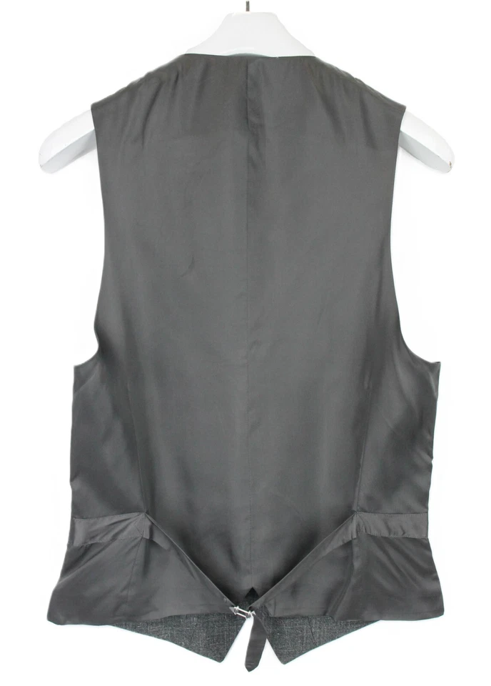SUITSUPPLY Ferrara Waistcoat Men's UK34 Silk Linen Blended Single Breasted Vest - Image 4 of 4
