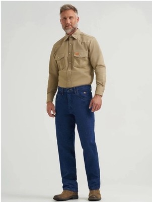 Wrangler  FR Flame Resistant Men s Relaxed Fit Jean in Dark Wash FR31MWZ S 38X34