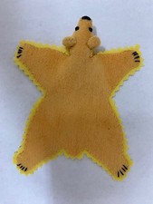 World of Miniature Bear By Theresa Yang 5"x4" Plush Bear Rug Gold 669-GO