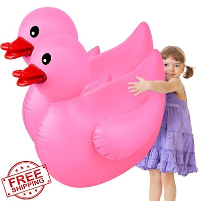 Hungdao 2 Pack 4 Feet Giant Inflatable Duck Huge Rubber Duck Large Blow up Po...