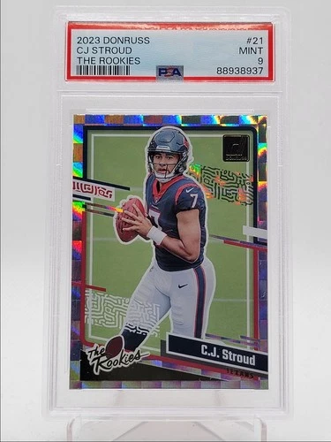 CJ STROUD 2023-24 DONRUSS THE ROOKIES FOOTBALL TEXANS RC PSA 9 Q4320