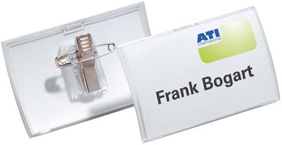 DURABLE Namensschild Click Fold mit Kombiklemme 75 x 40 mm 25 Schilder