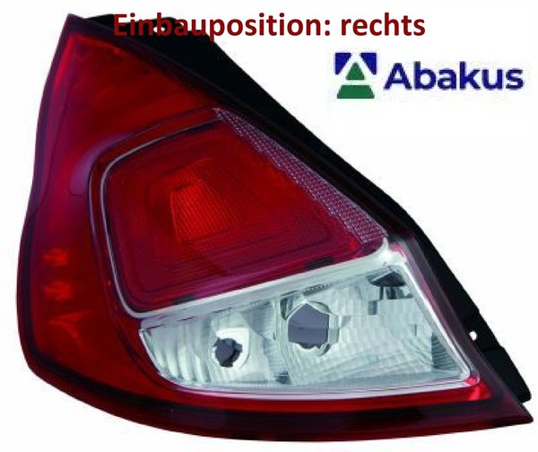 Abakus 431-19B8R-UE Heckleuchte Rechts RüCklicht Hecklicht RüCkleuchte-image