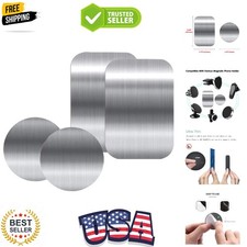 Adhesive Thin Metal PlatesCompatible with Magnetic Mounts,4 Piece Metal Plate...