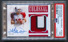 KURT WARNER 2020 NATIONAL TREASURES COLOSSAL PATCH AUTO AUTOGRAPH /10 PSA 9 MINT