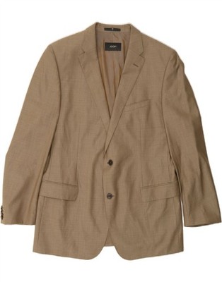 JOOP Mens 2 Button Blazer Jacket IT 54 2XL Beige Wool DE01