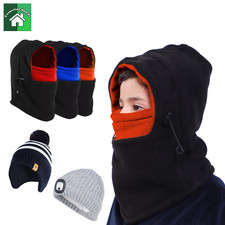 Kid Fleece Balaclava  Warm Knitted Hat  LED Beanie Winter Gift for Boys Girls