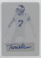 2021 Leaf Valiant Printing Plate Cyan 1/1 Tarik Black #BA-TB1 Auto 13u1