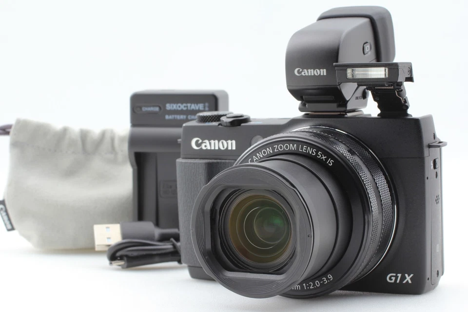  Canon PowerShot G1X Mark II *English OK & EVF* Black Compact Digital Camera - Image 3 of 4