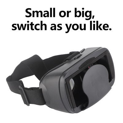 VRG Pro 3D VR Headset Blue Light Eye 3D VR Virtual Reality Glasses With Remo Fit