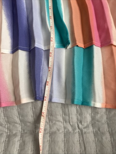 Art Class Youth Girls Size M 7/8 Skirt Colorful Long Pastel Pink Purple Pleated - Picture 14 of 22