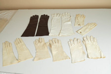 6 Pairs 1950s-70s Ladies Unlined Leather Formal Dress Gloves size: 6 3/4 - 7 1/2