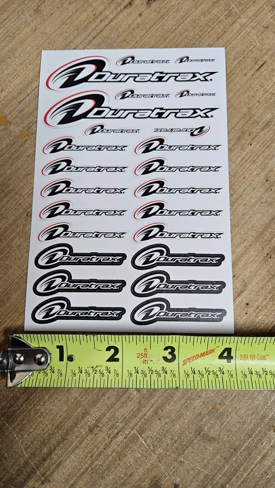 🔥 Duratrax Rc Sticker Sheet Black & Red 6"×4" Duratrax Sheet Stickers Rc Decal - Image 3 of 3