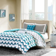 Intelligent Design Cozy Comforter Set Geometric Modern All Season Vibrant Color