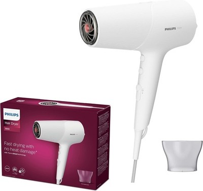 Philips Haartrockner Series 5000 mit ThermoProtect Technologie BHD500/00, White