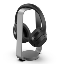 HumanCentric Aluminum Headphone Stand in Space Gray, Weighted Desk Grey