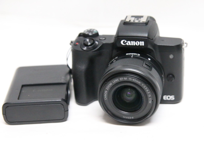 Canon EOS M50 Mark II 24.1MP Mirrorless Camera EF-M 15-45mm IS STM