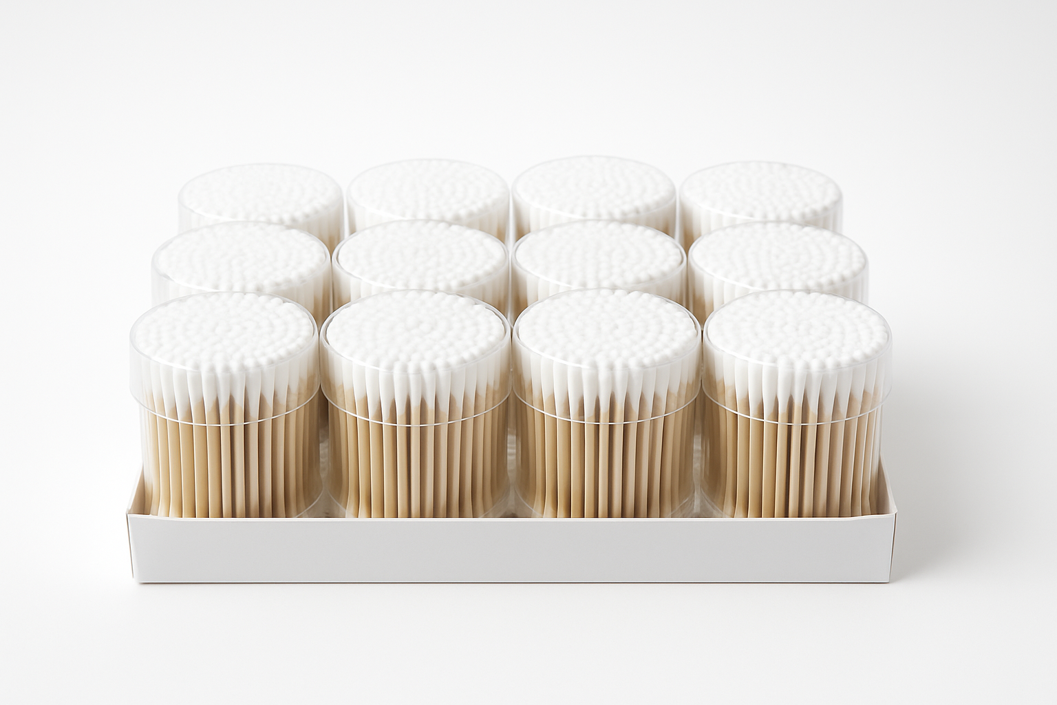 Bamboo Cotton Buds Eco Friendly  Natural Wood Sticks pack of 12  x 200 2400