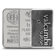 1 oz Platinum Bar (Varied Condition, Any Mint) Random Brand