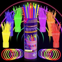 Knicklichter Party Set 100 LeuchtstäBe 7 Farben Mit 100 Verbindern