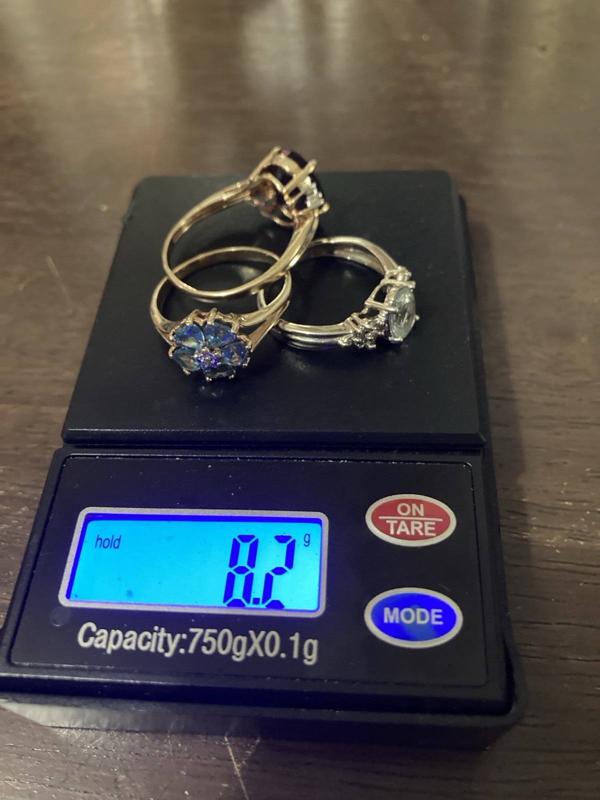 Three Beautiful 10k Solid Gold Diamond Rings.Scra… - image 1